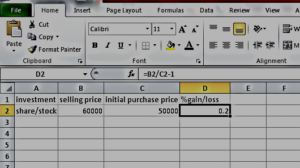 investment calculator for gain and loss